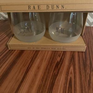 Rae Dunn wine glass